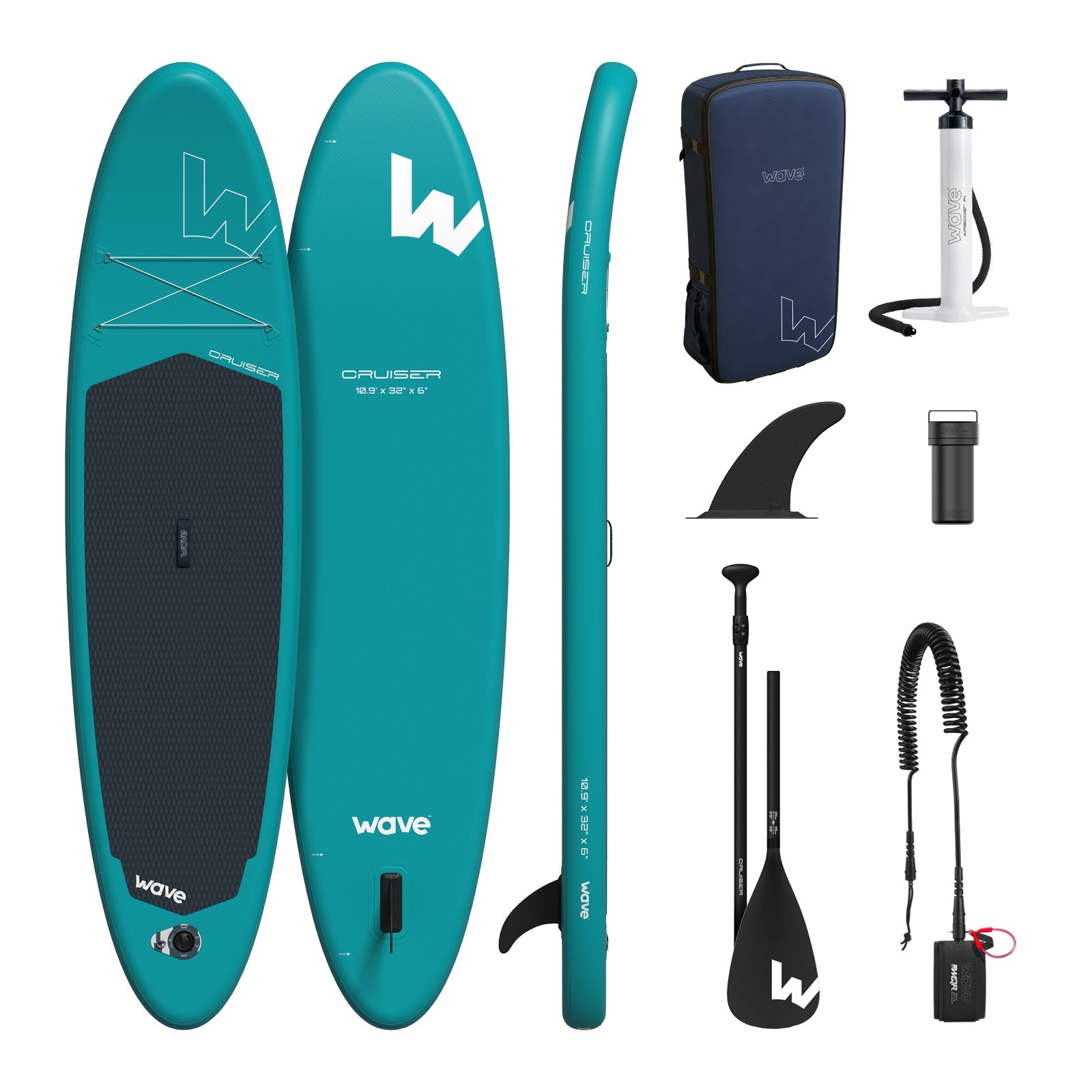 Cruiser 2.0 SUP | Inflatable Paddle Board | 10'9ft | Aqua Inflatable Paddleboards Wave Sups   