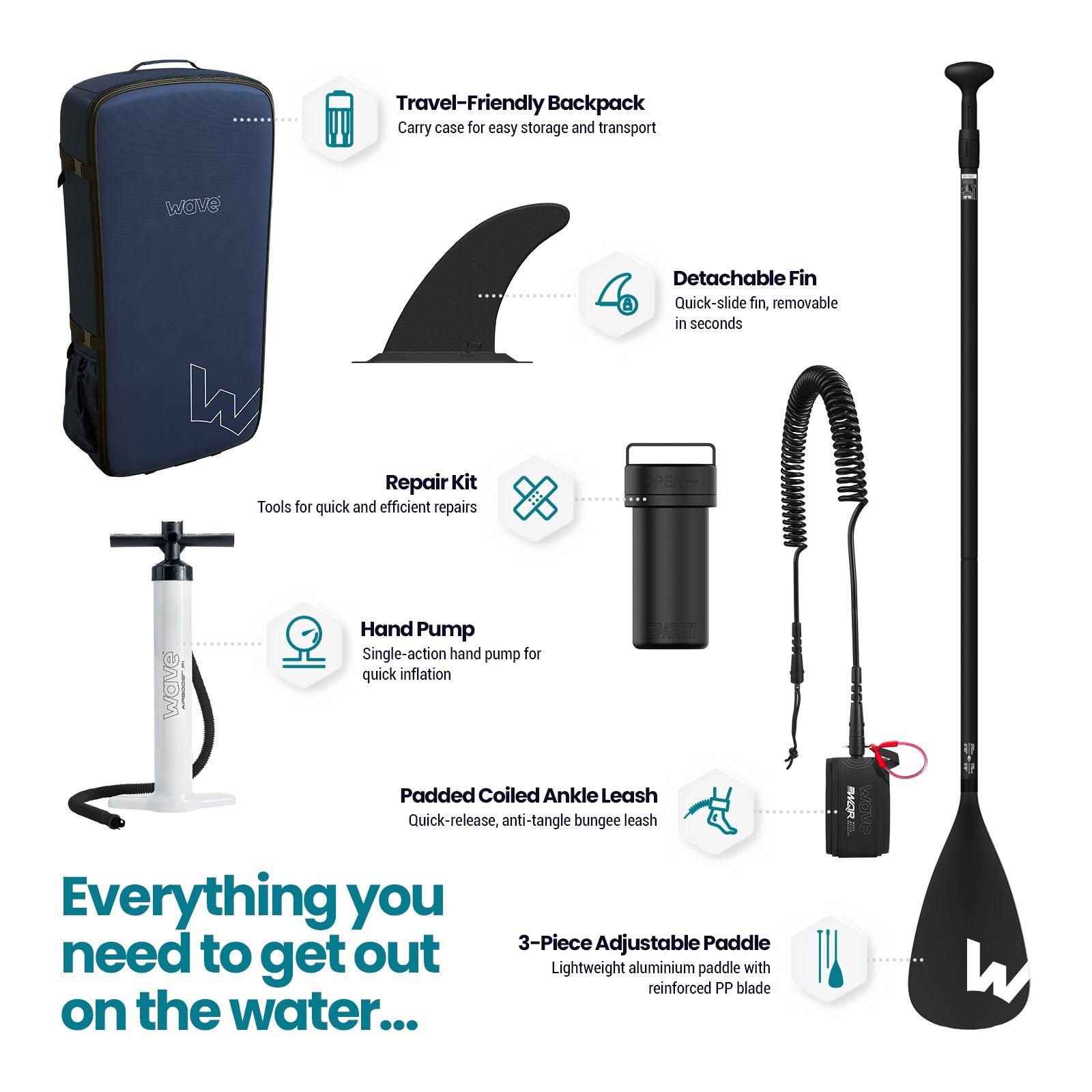 Cruiser 2.0 SUP | Inflatable Paddle Board | 10'9ft | Aqua Inflatable Paddleboards Wave Sups