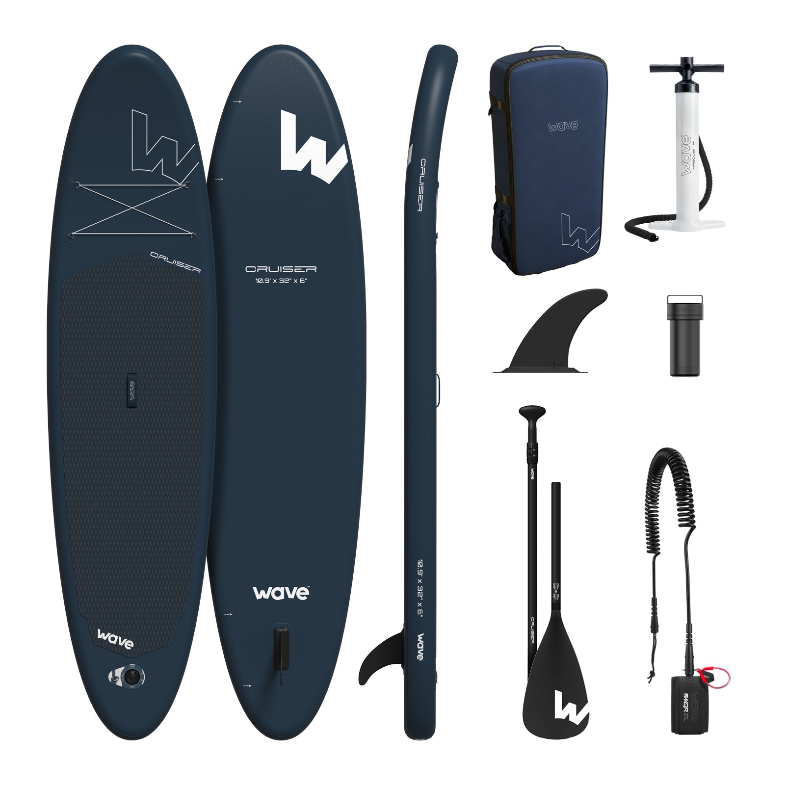 Cruiser 2.0 SUP | Inflatable Paddle Board | 10'9ft | Navy Inflatable Paddleboards Wave Sups