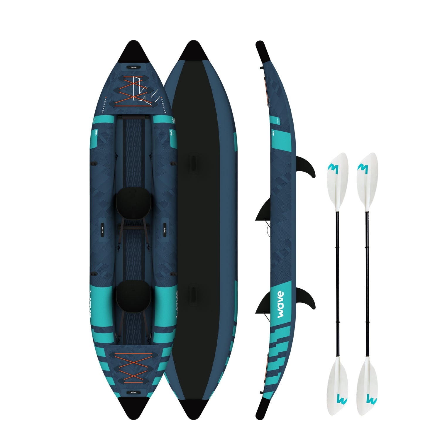 Explorer | Inflatable Kayak | PU-Stitch | 1-2/2-3 Seater  Wave Sups 1-2 Seater  