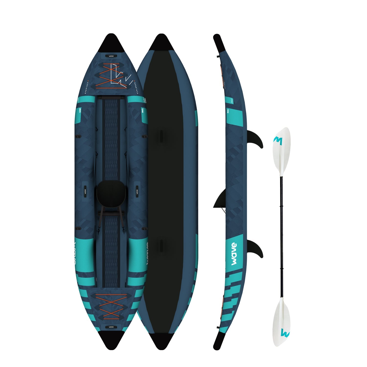 Explorer | Inflatable Kayak | PU-Stitch | 1-2/2-3 Seater Wave Sups