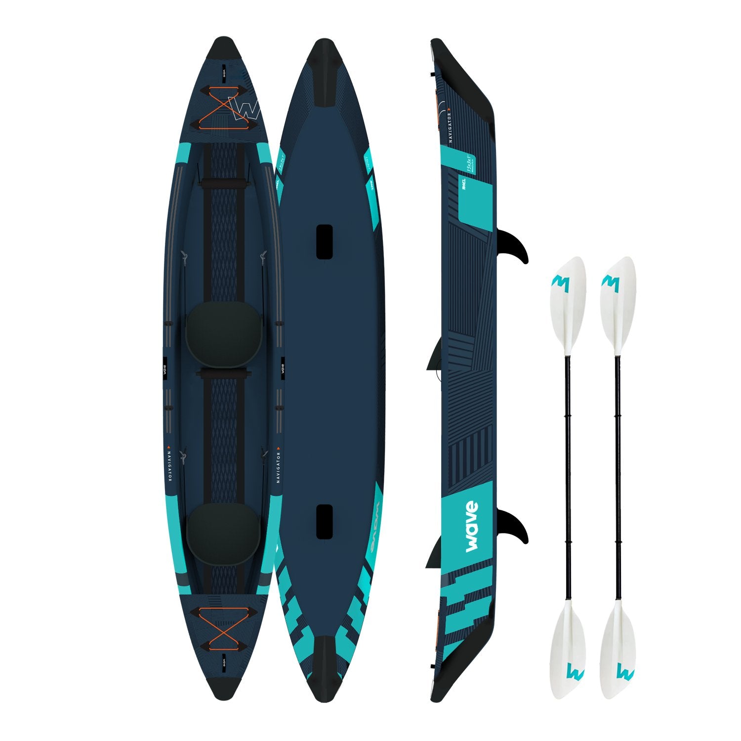 Navigator | Inflatable Kayak | Drop Stitch Kayak | 1-2/2-3 Seater Wave Sups 1-2 Seater