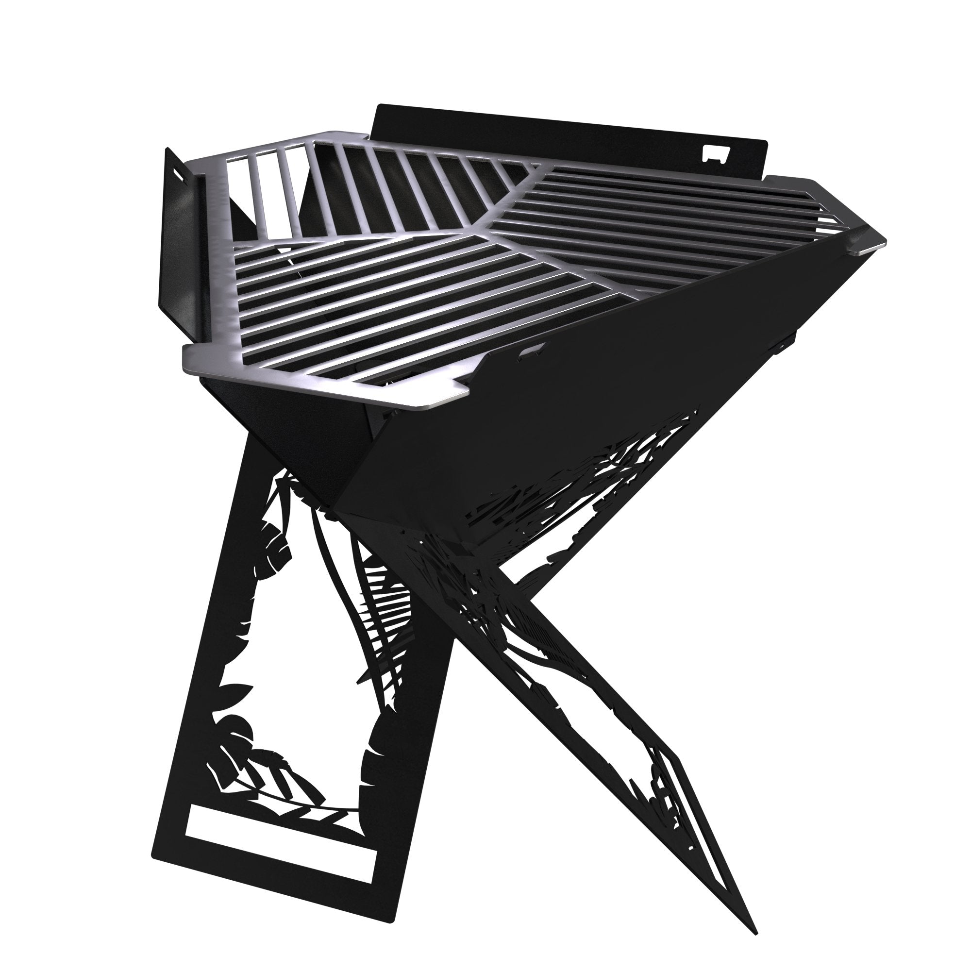 Outdoor BBQ and Fire Pit | Leaf | Matt Black Outdoor Grills Wave Sups   