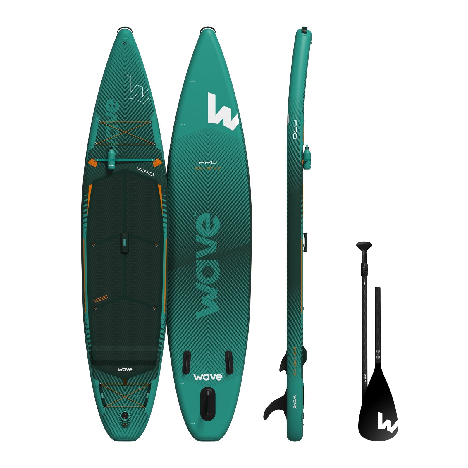 Pro 2.0 SUP | Inflatable Paddle Board | 12'6ft | Teal Inflatable Paddleboards Wave Sups   