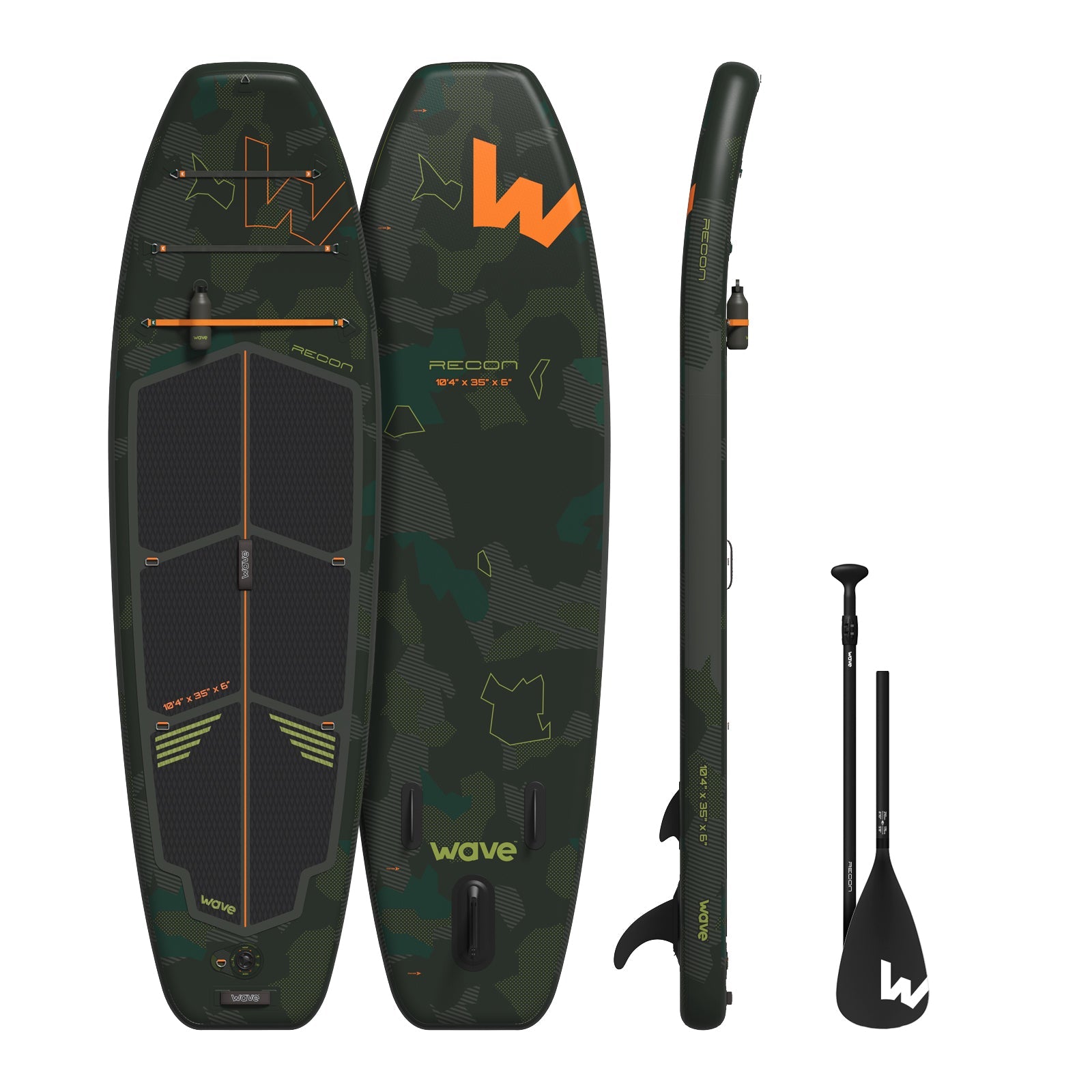 Recon SUP | Inflatable Paddle Board | 10'4ft | Green Inflatable Paddleboards Wave Sups