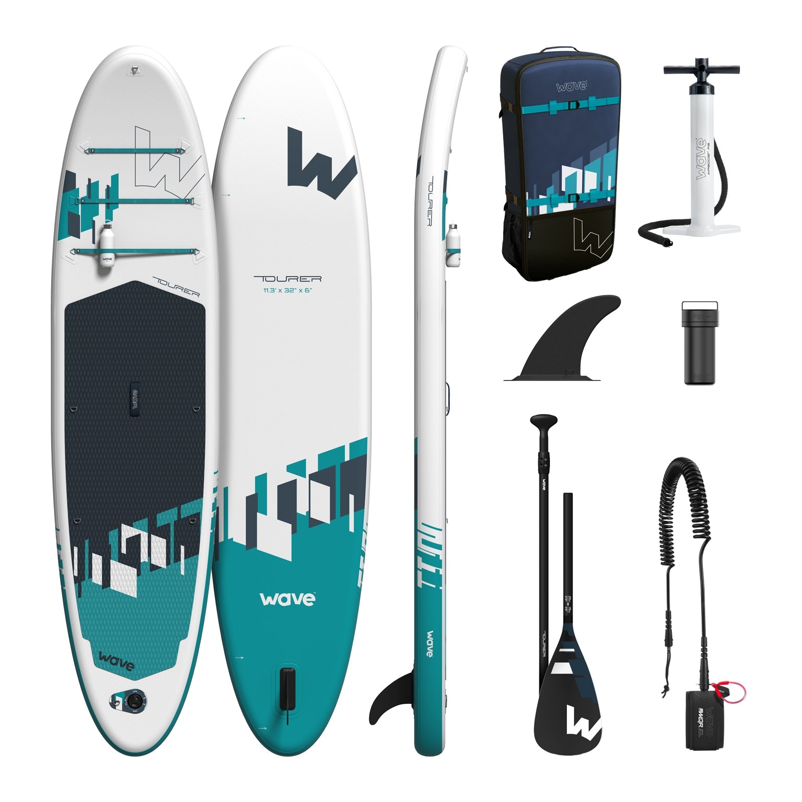 Tourer 2.0 SUP | Inflatable Paddle Board | 10'3/11'3ft | White Inflatable Paddleboards Wave Sups