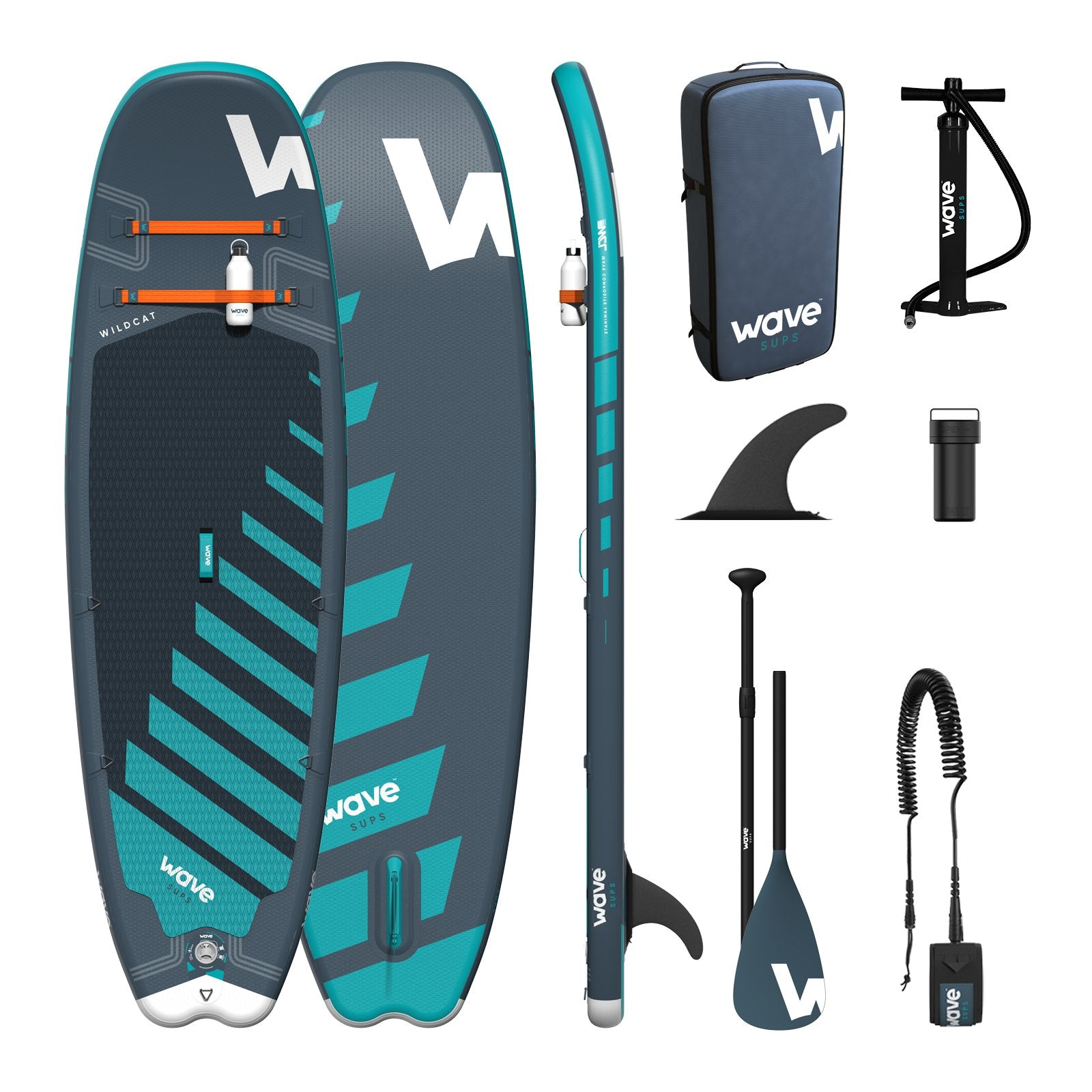 Wildcat SUP | Inflatable Stand-Up Paddle Board | Surf SUP Package | 8.6ft | Navy Inflatable Paddleboards Wave Sups   