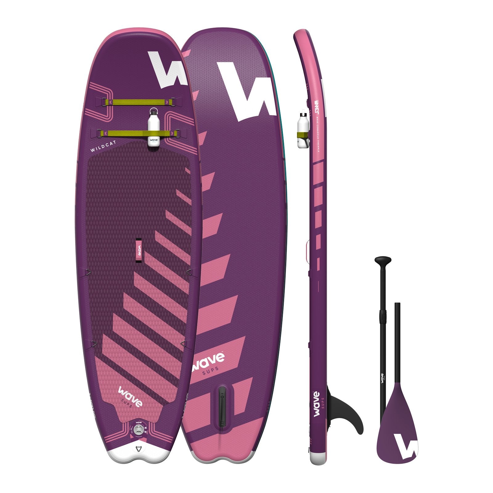 Wildcat SUP | Inflatable Stand-Up Paddle Board | Surf SUP Package | 8.6ft | Purple Inflatable Paddleboards Wave Sups Purple 8'6ft | 260x78x10cm