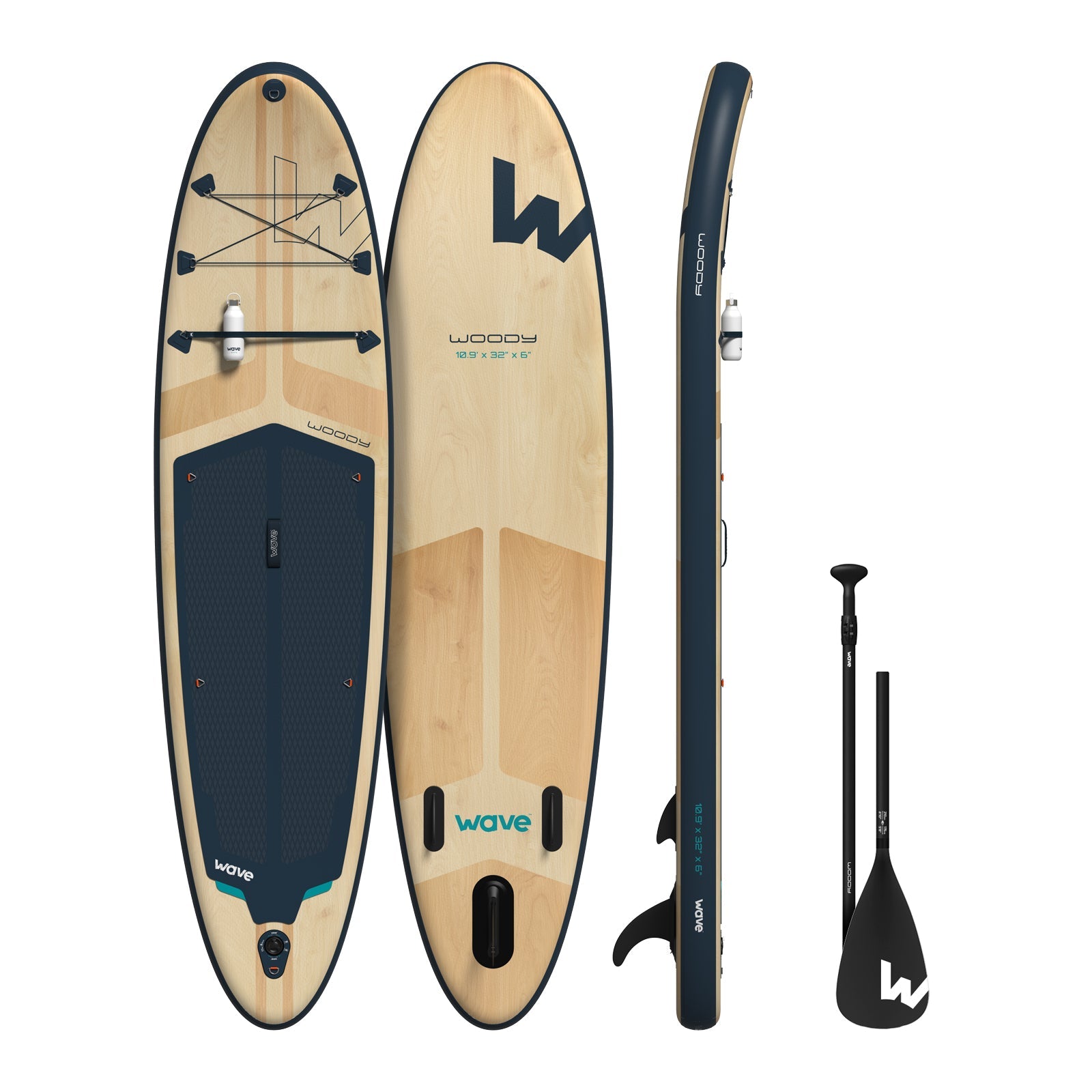 Woody 2.0 SUP | Inflatable Paddle Board | 10'9ft | Navy Inflatable Paddleboards Wave Sups   